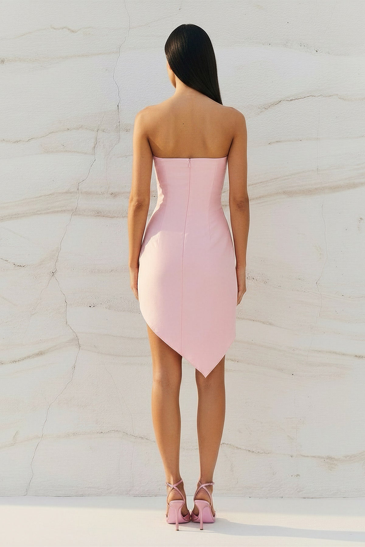 Robe courte rose bustier - Harana