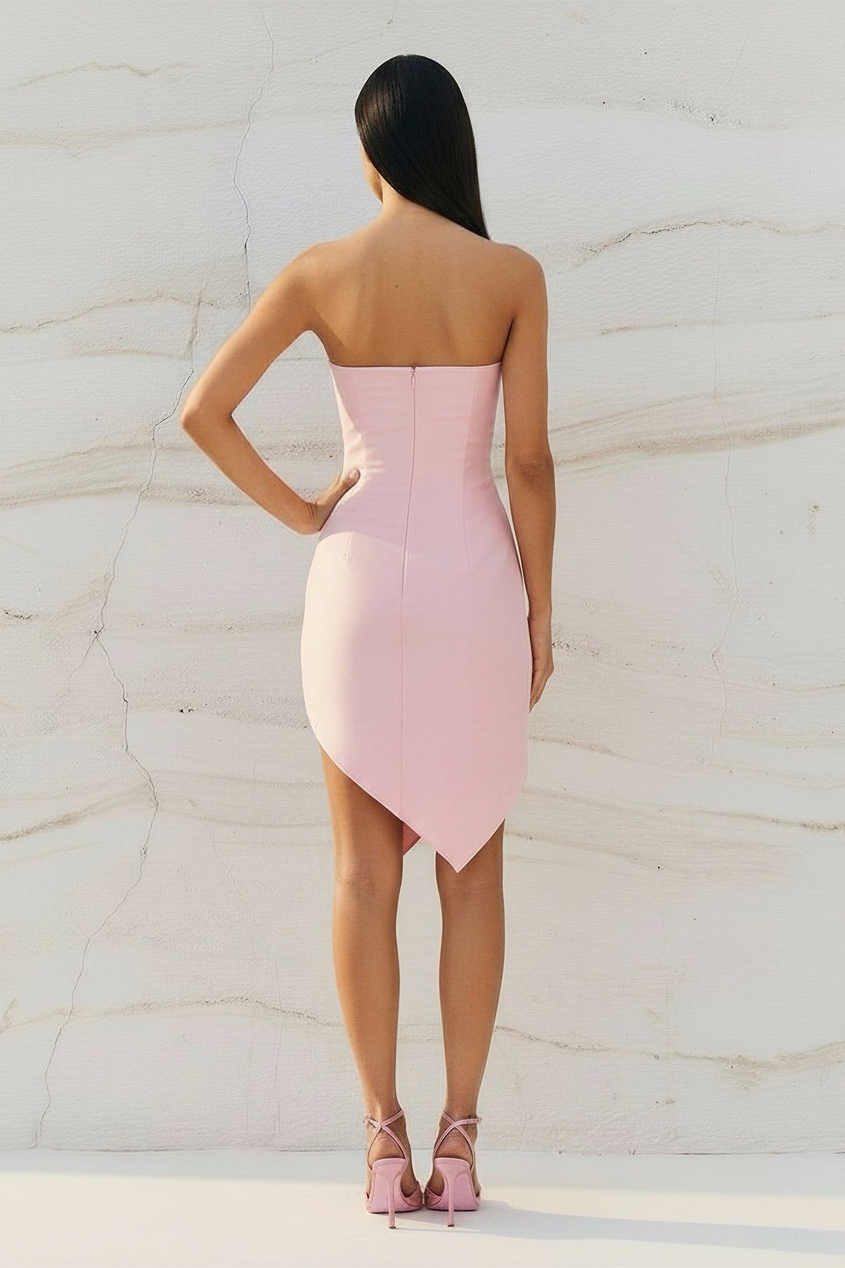 Robe courte rose bustier - Harana