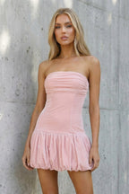 Robe courte rose bustier - Harana