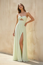 Robe longue mint green bustier - Harana