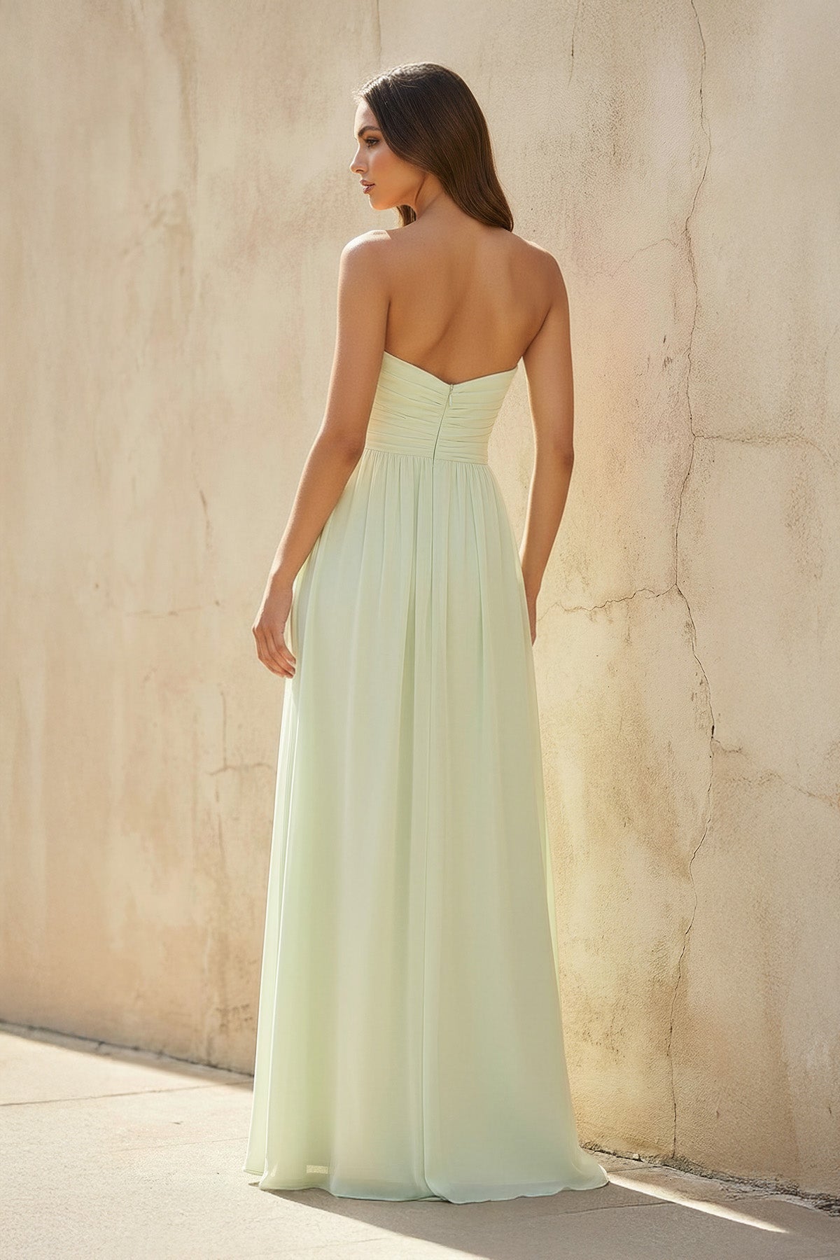 Robe longue mint green bustier - Harana