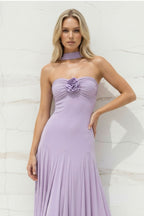 Robe longue lilas bustier - Harana
