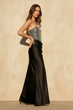Robe longue bustier perlée - Harana