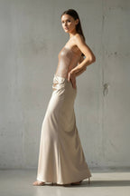 Robe longue bustier perlée - Harana