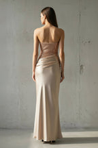 Robe longue bustier perlée - Harana