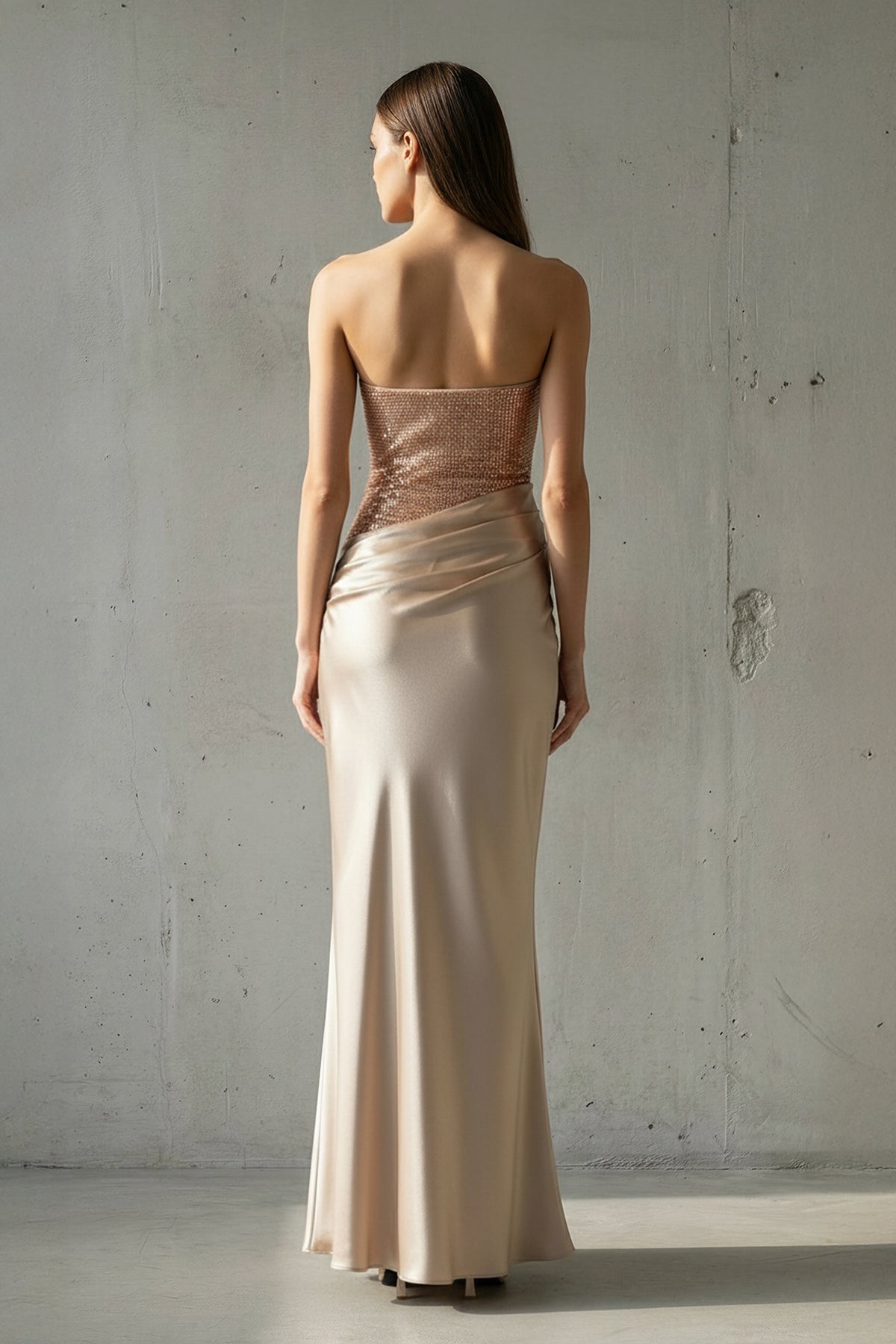 Robe longue bustier perlée - Harana