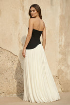 Robe longue bustier plissée - Harana