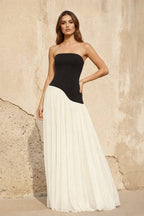 Robe longue bustier plissée - Harana