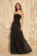 Robe longue bustier plissée - Harana