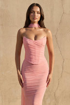Robe longue bustier plissée - Harana
