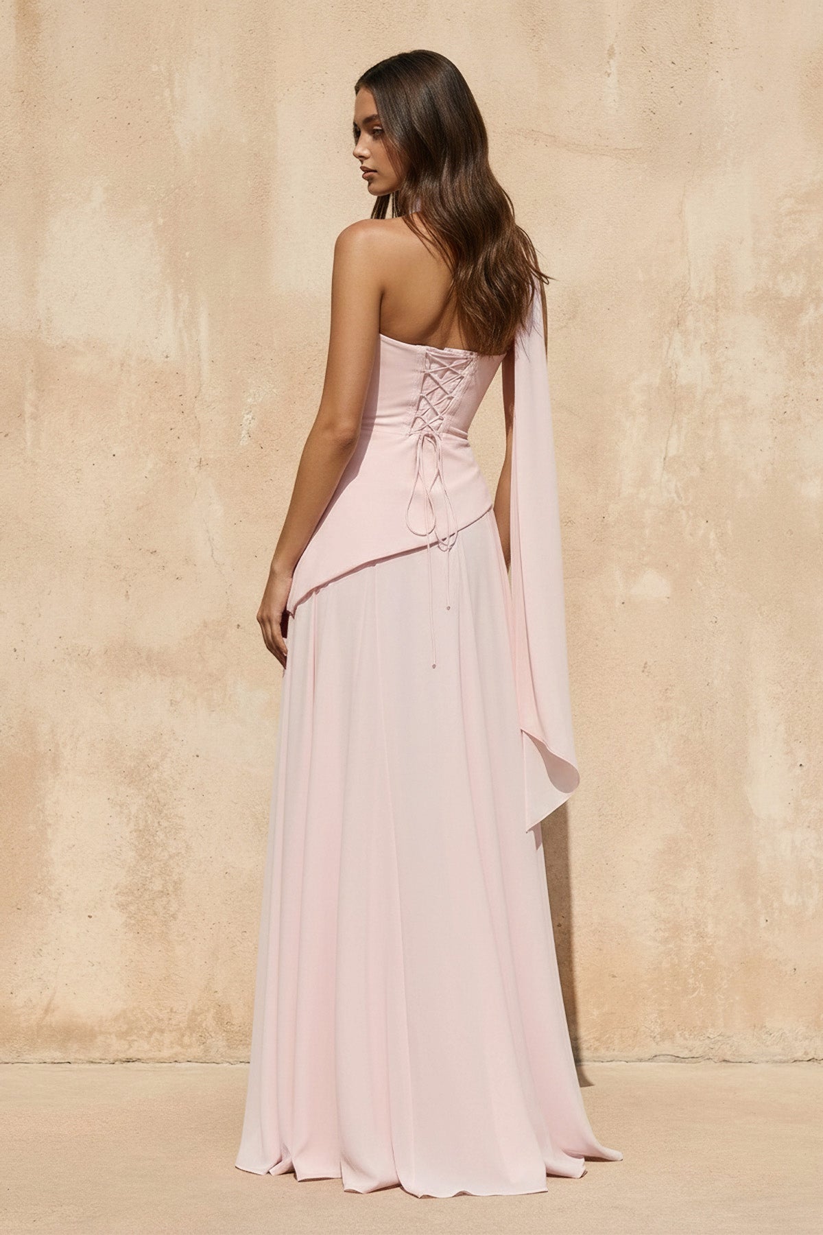 Robe longue bustier plissée - Harana