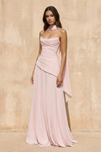 Robe longue bustier plissée - Harana