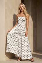 Robe longue blanc bustier - Harana