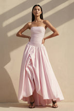 Robe longue bustier effet drapé - Harana