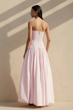 Robe longue bustier effet drapé - Harana