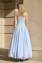 Robe longue bustier effet drapé - Harana