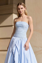Robe longue bustier effet drapé - Harana