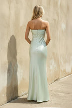 Robe longue bustier effet drapé - Harana
