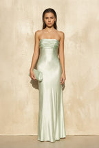 Robe longue bustier effet drapé - Harana