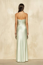 Robe longue bustier effet drapé - Harana
