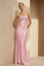 Robe longue bustier effet drapé - Harana
