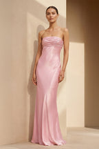Robe longue bustier effet drapé - Harana
