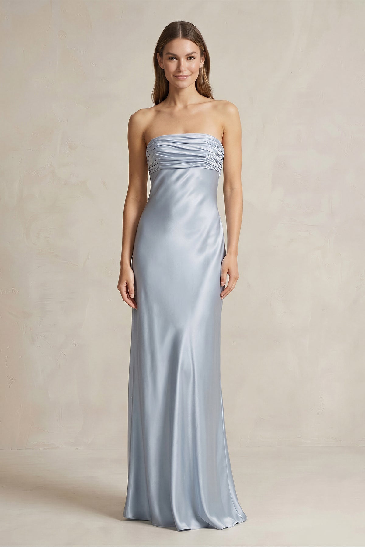 Robe longue bustier effet drapé - Harana
