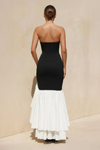 Robe longue bustier à volants - Harana