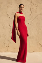 Robe longue rouge bustier - Harana