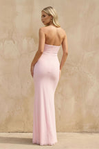Robe longue bustier à volants - Harana