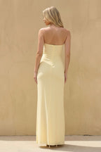 Robe longue bustier à volants - Harana