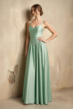 Robe longue coupe trapèze décolleté cœur à corset - Harana