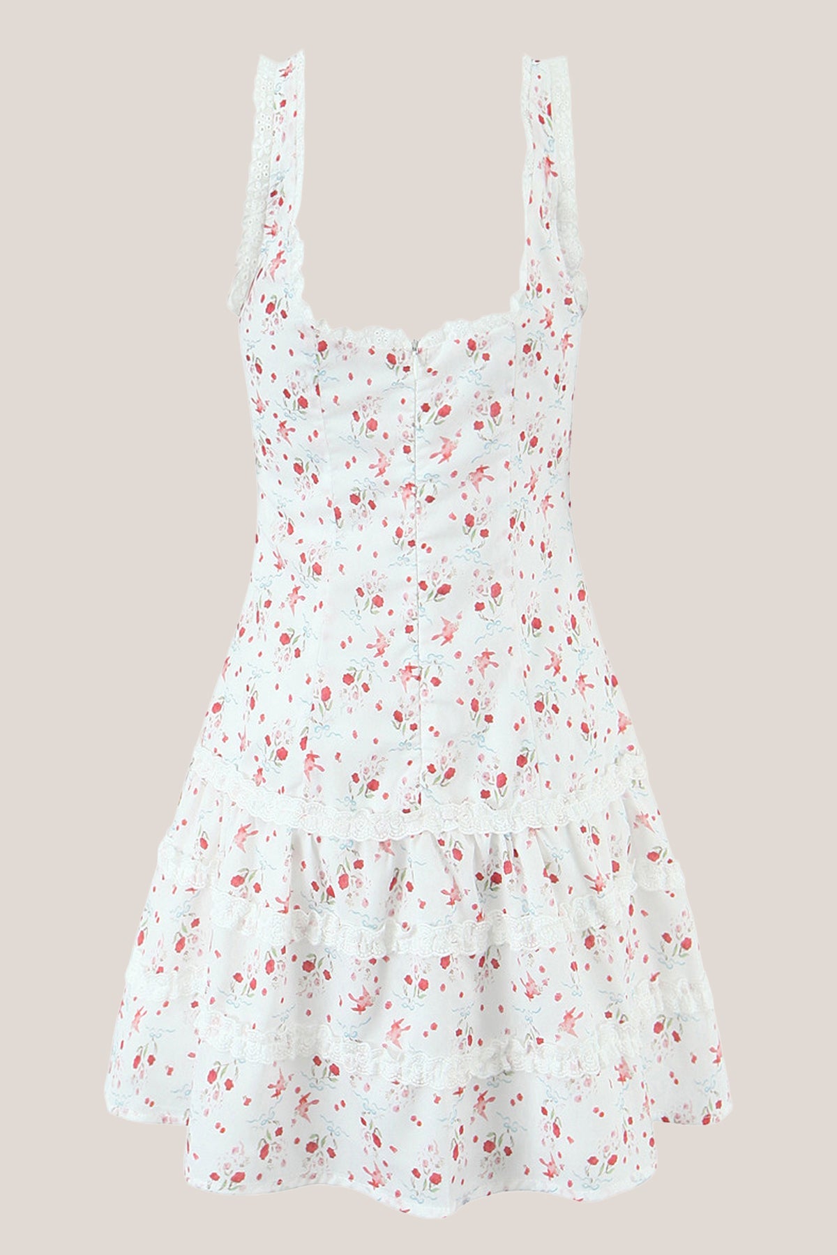 Robe blanche courte coupe trapèze à décolleté cœur - Harana