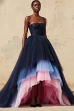 Robe longue multi en tulle plissée - Harana