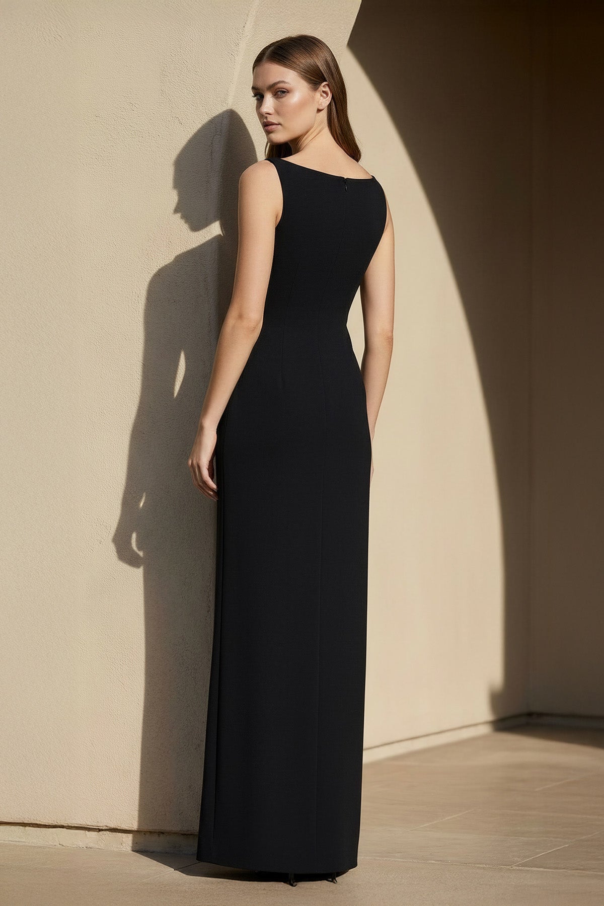 Robe longue noir perlée - Harana