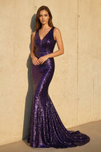Robe longue tahiti pailletée coupe sirène - Harana