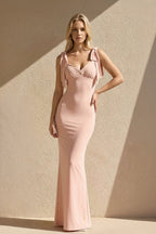 Robe longue rose avec nœud - Harana