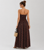 Robe longue à pois dos nu - Harana