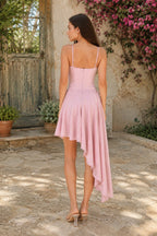 Robe rose midi en coton - Harana
