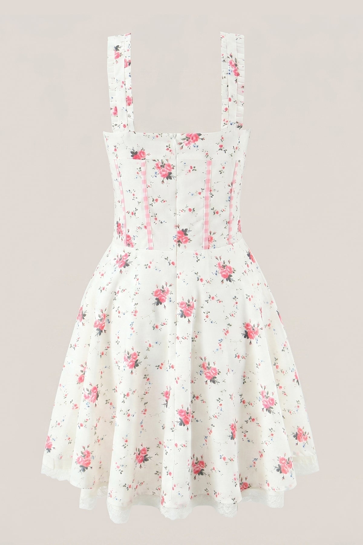 Robe blanche courte en coton imprimée - Harana